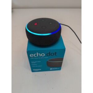 Amazon Echo Dot 3rd Gen Black Speaker Alexa C78MP8, Power Adapter Tested
